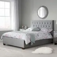 Cologne Fabric Bed - Grey