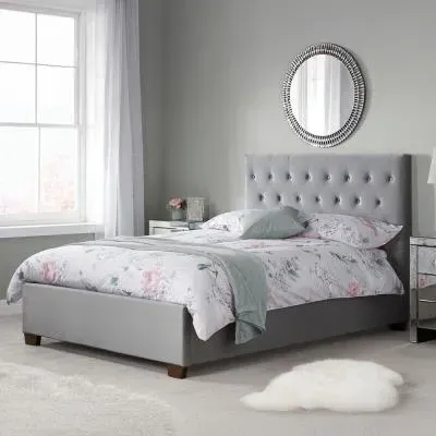 Cologne Fabric Bed - Grey