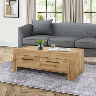 Compton 4 Drawer Coffee Table - Oak image