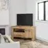Compton Corner TV Unit with Storage - Oak