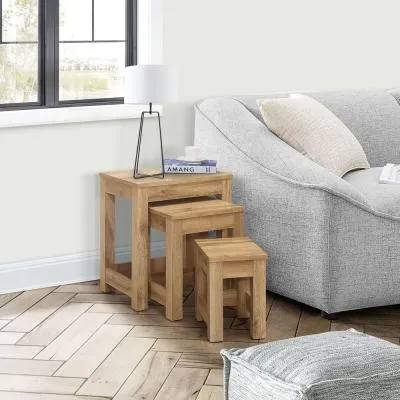 Compton Nest of 3 Tables - Oak image