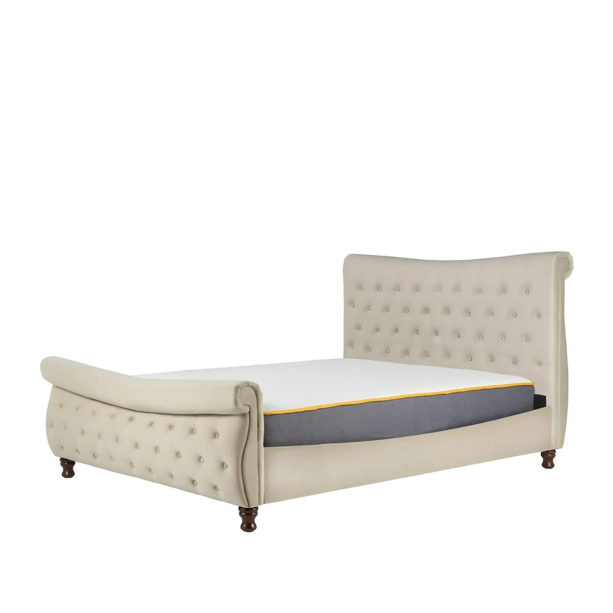 Copenhagen Fabric Bed - Warm Stone