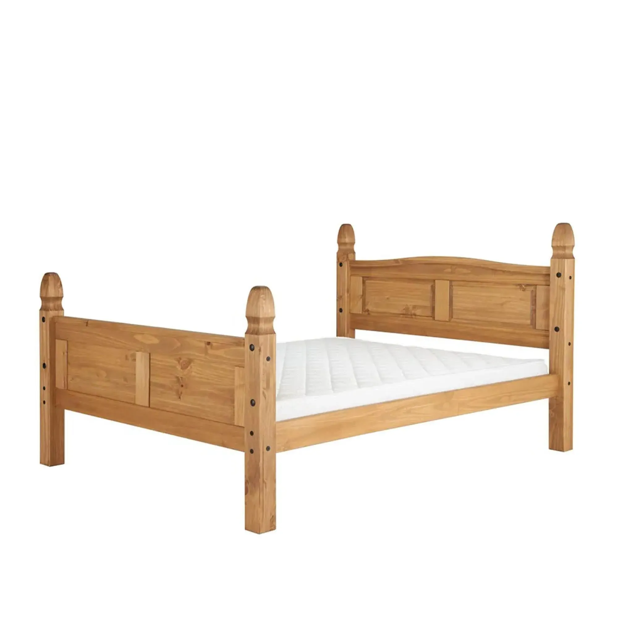 Corona Pine High Foot End Bed - Waxed Pine