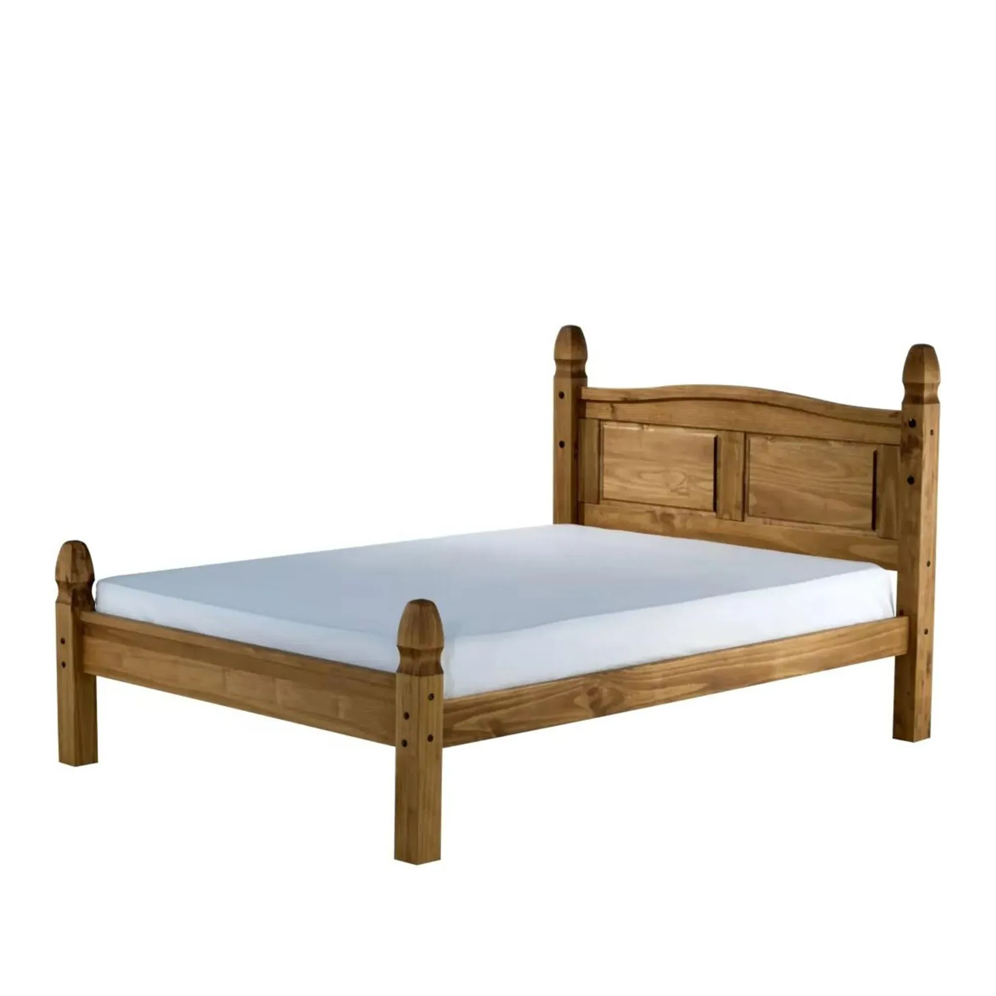 Corona Pine Low Foot End Bed - Waxed Pine