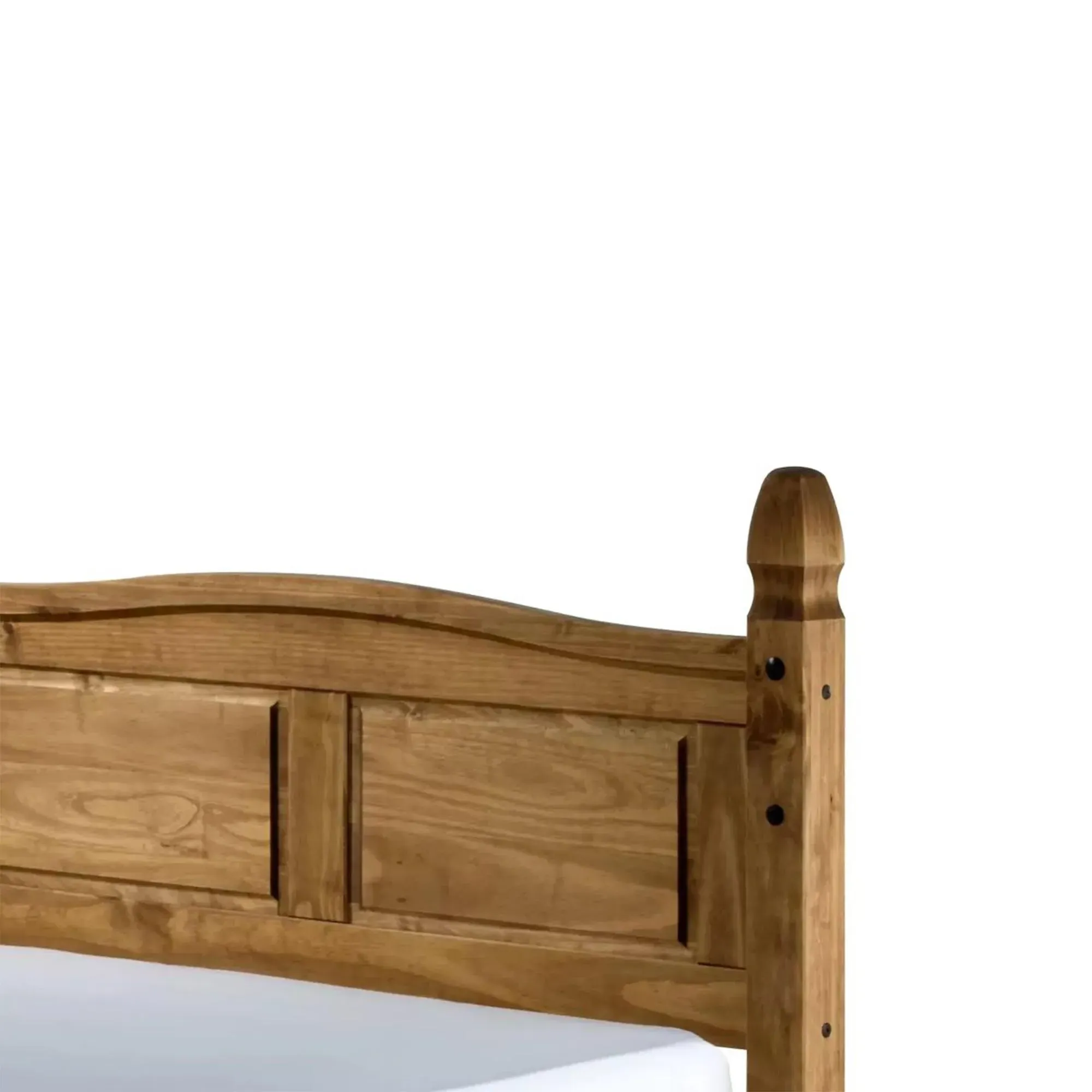 Corona Pine Low Foot End Bed - Waxed Pine