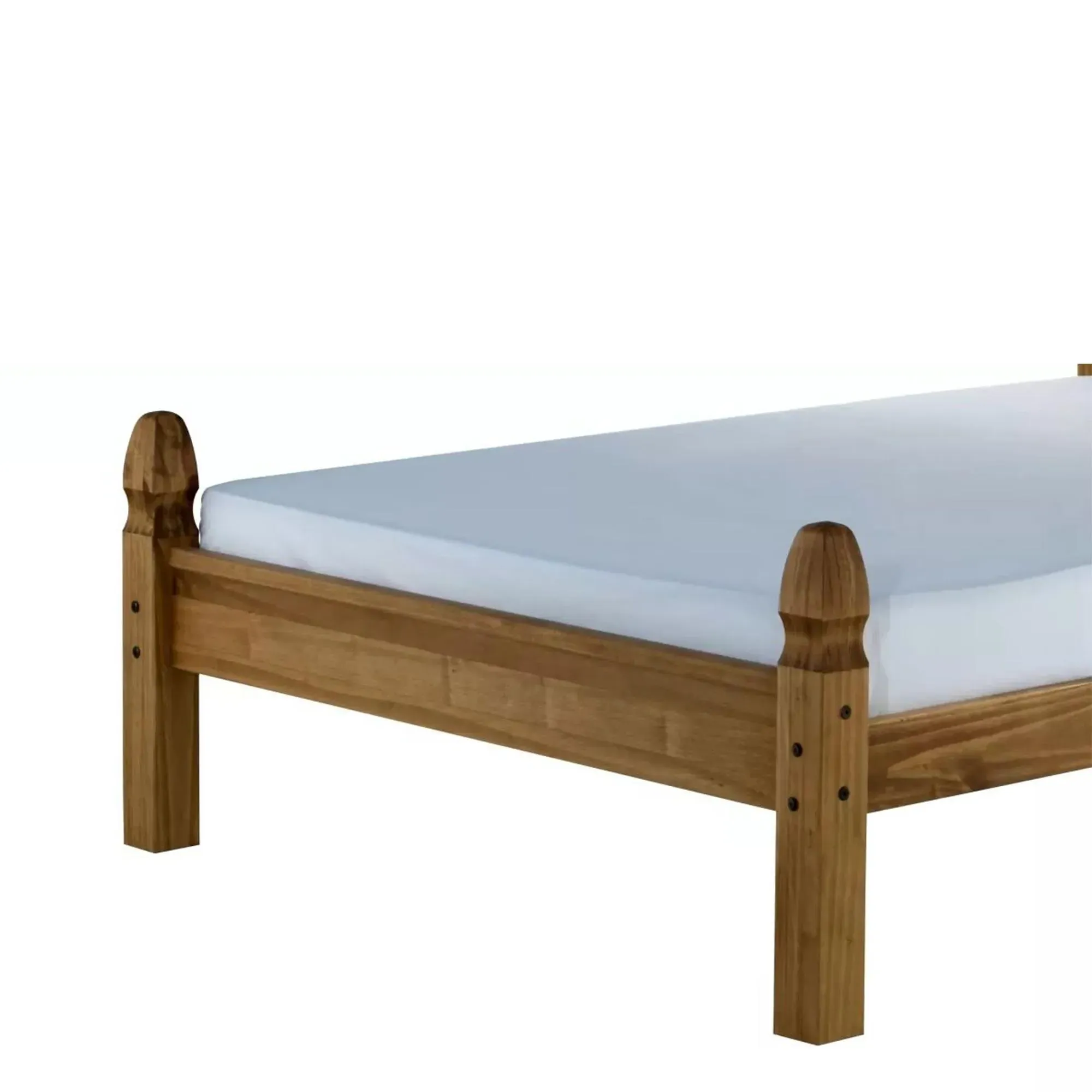Corona Pine Low Foot End Bed - Waxed Pine