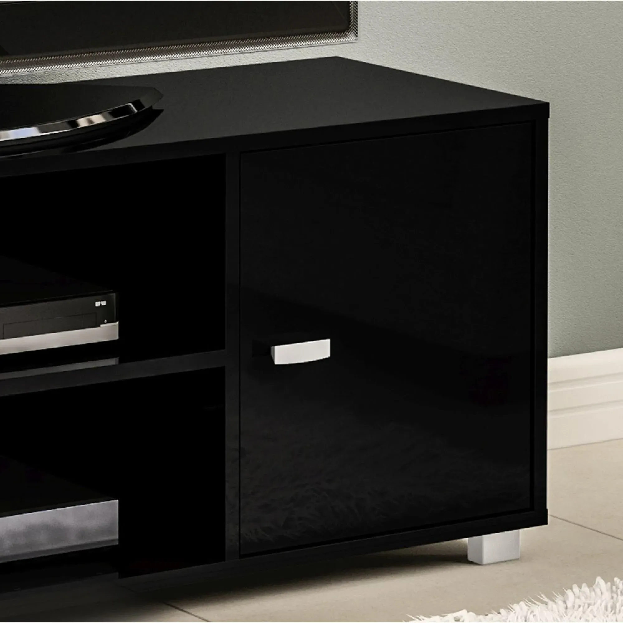 Covent 120cm Storage TV Unit - Black