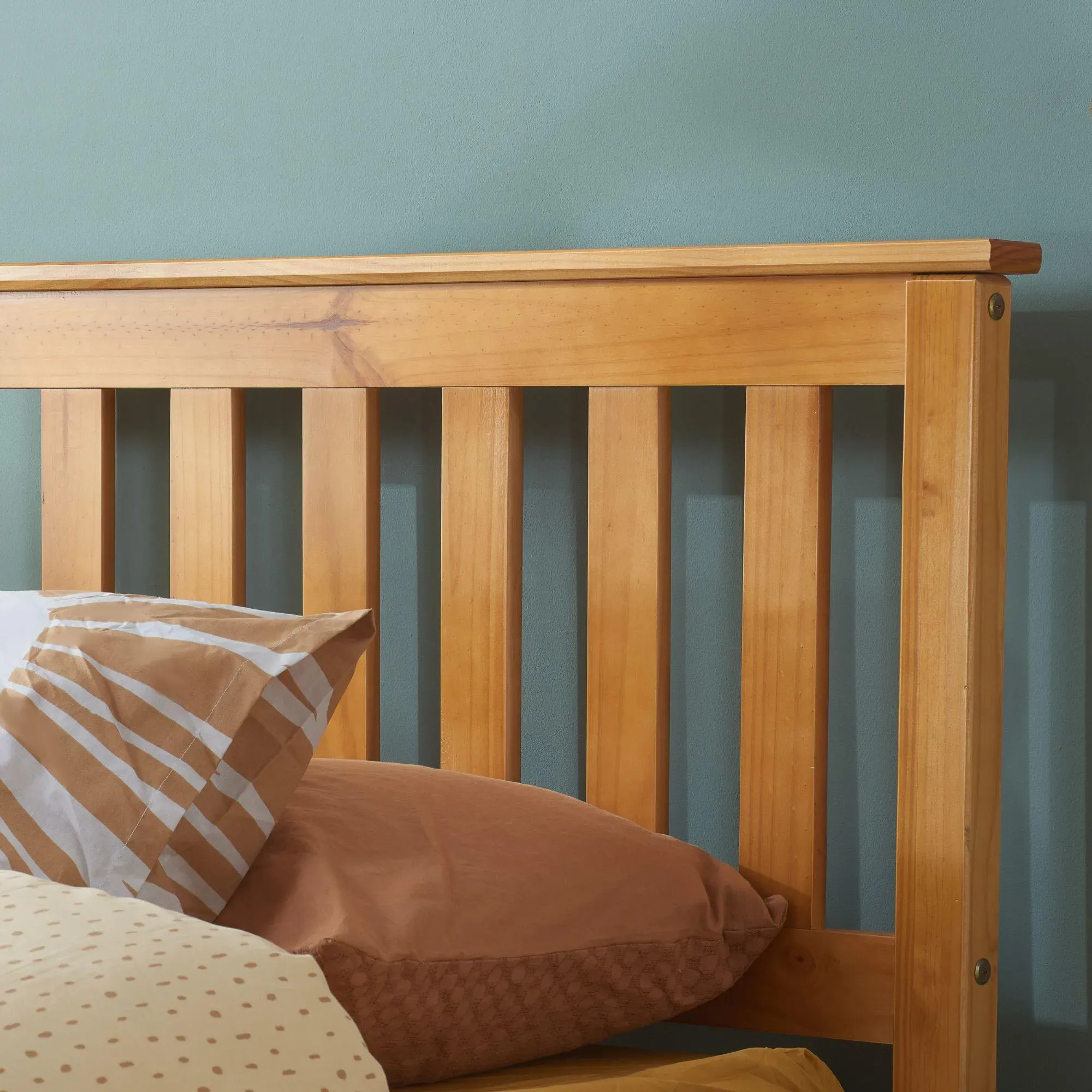 Denver Slatted Bed Frame - Antique Pine