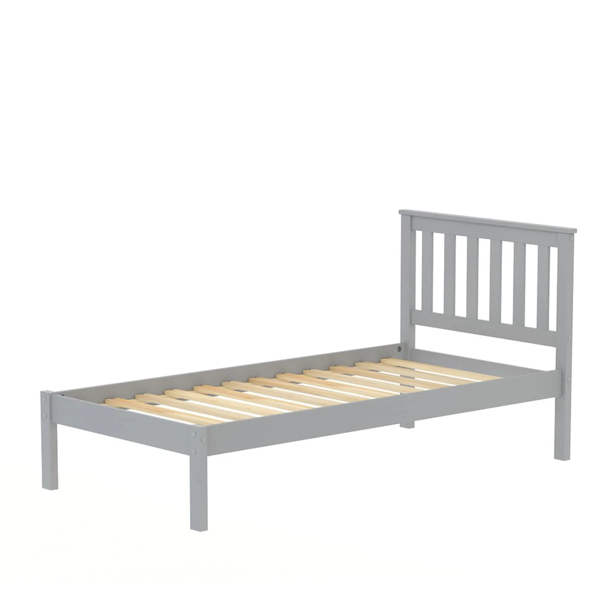 Denver Slatted Bed Frame - Grey