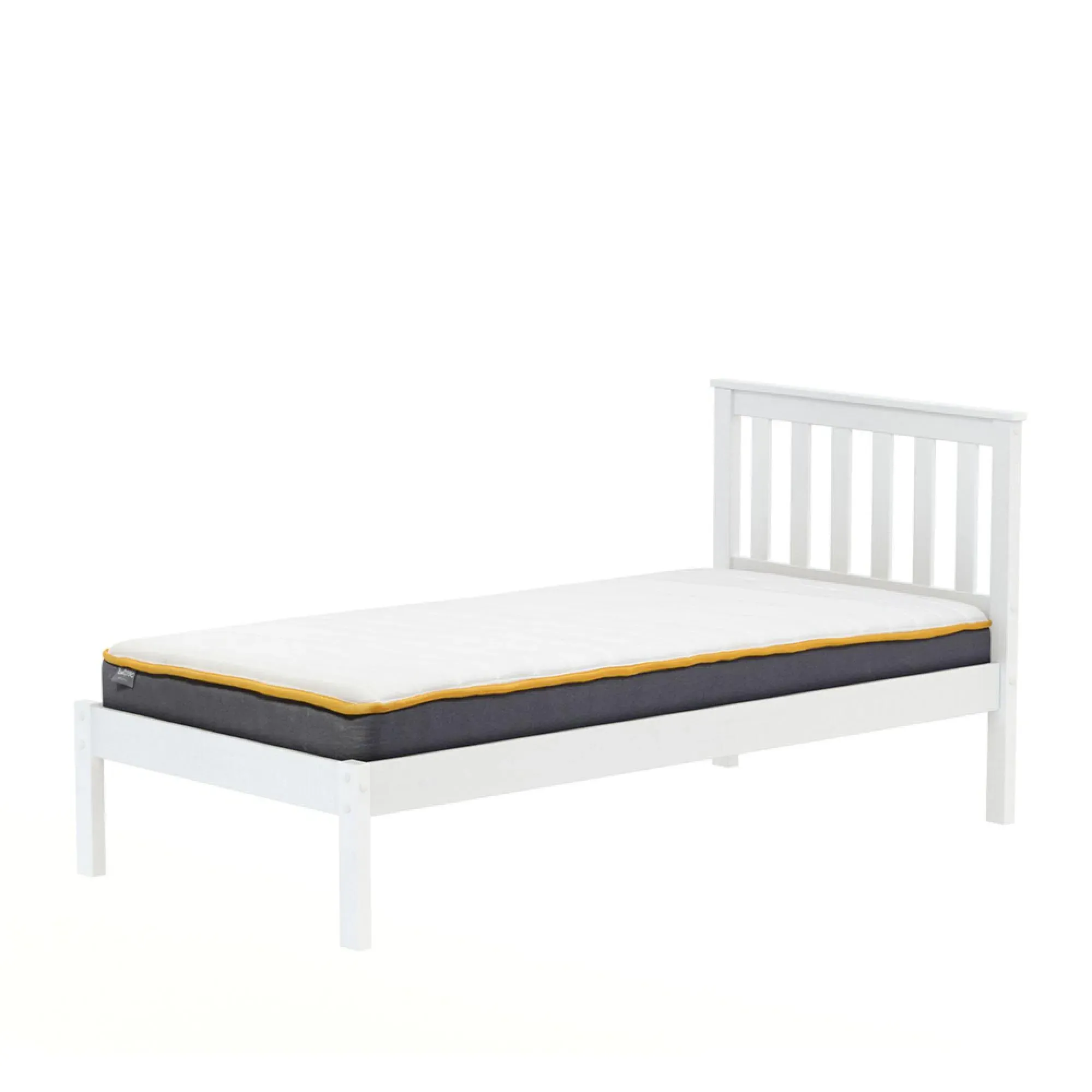Denver Slatted Bed Frame - White