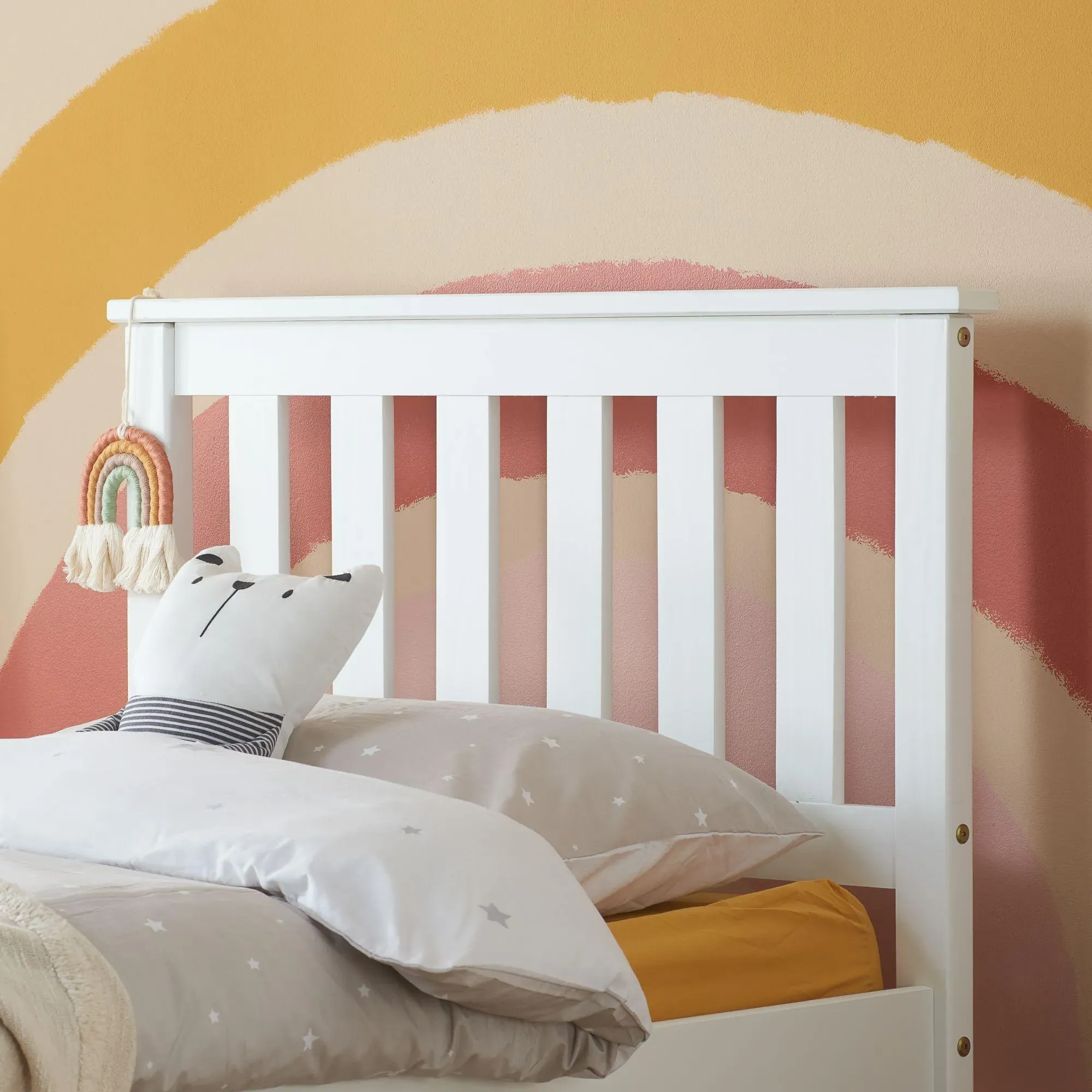 Denver Slatted Bed Frame - White