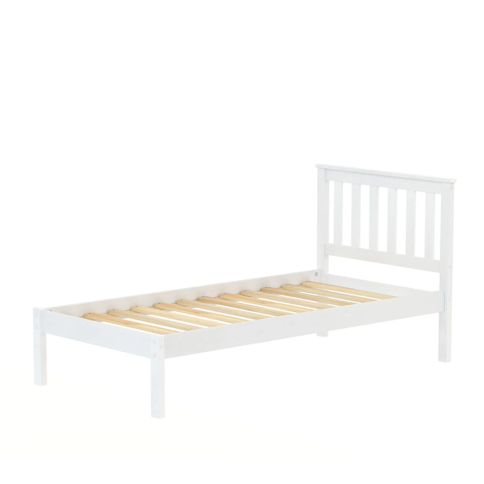 Denver Slatted Bed Frame - White