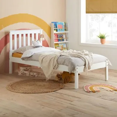 Denver Slatted Bed Frame - White