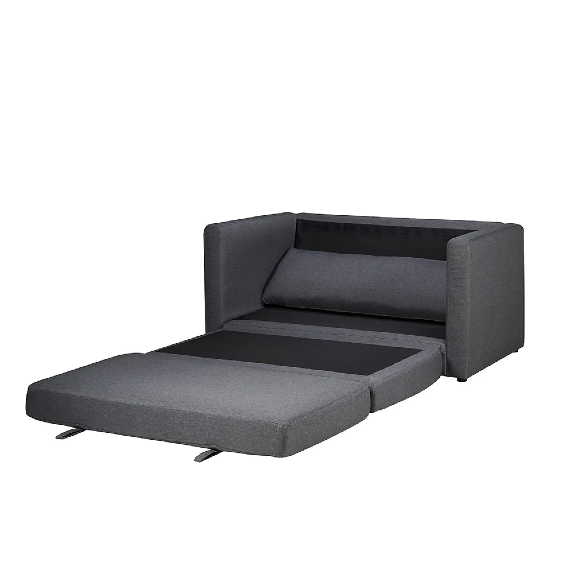 Eli 2-Seater Pull-Out Sofa Bed - Grey, Fabric