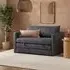 Eli 2-Seater Pull-Out Sofa Bed - Grey, Fabric