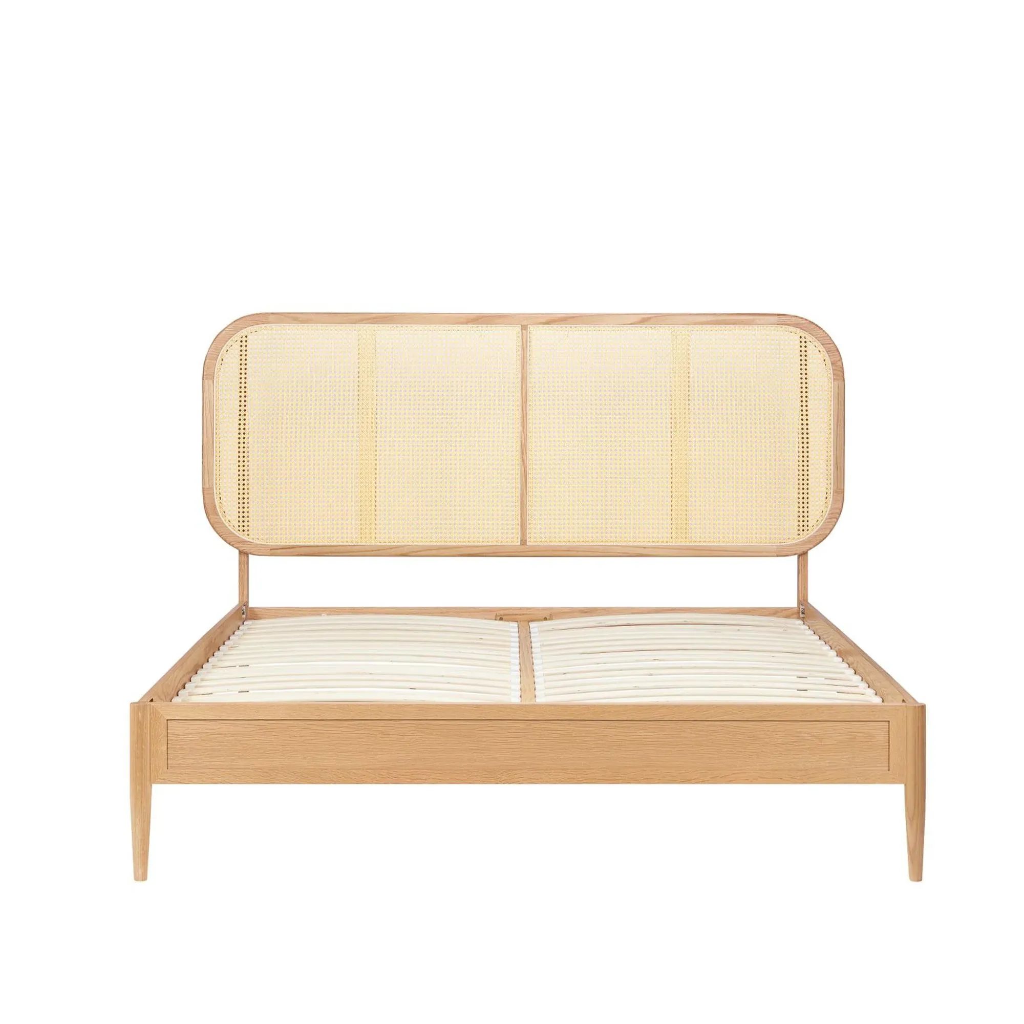 Elina Rattan Bed Frame - Oak