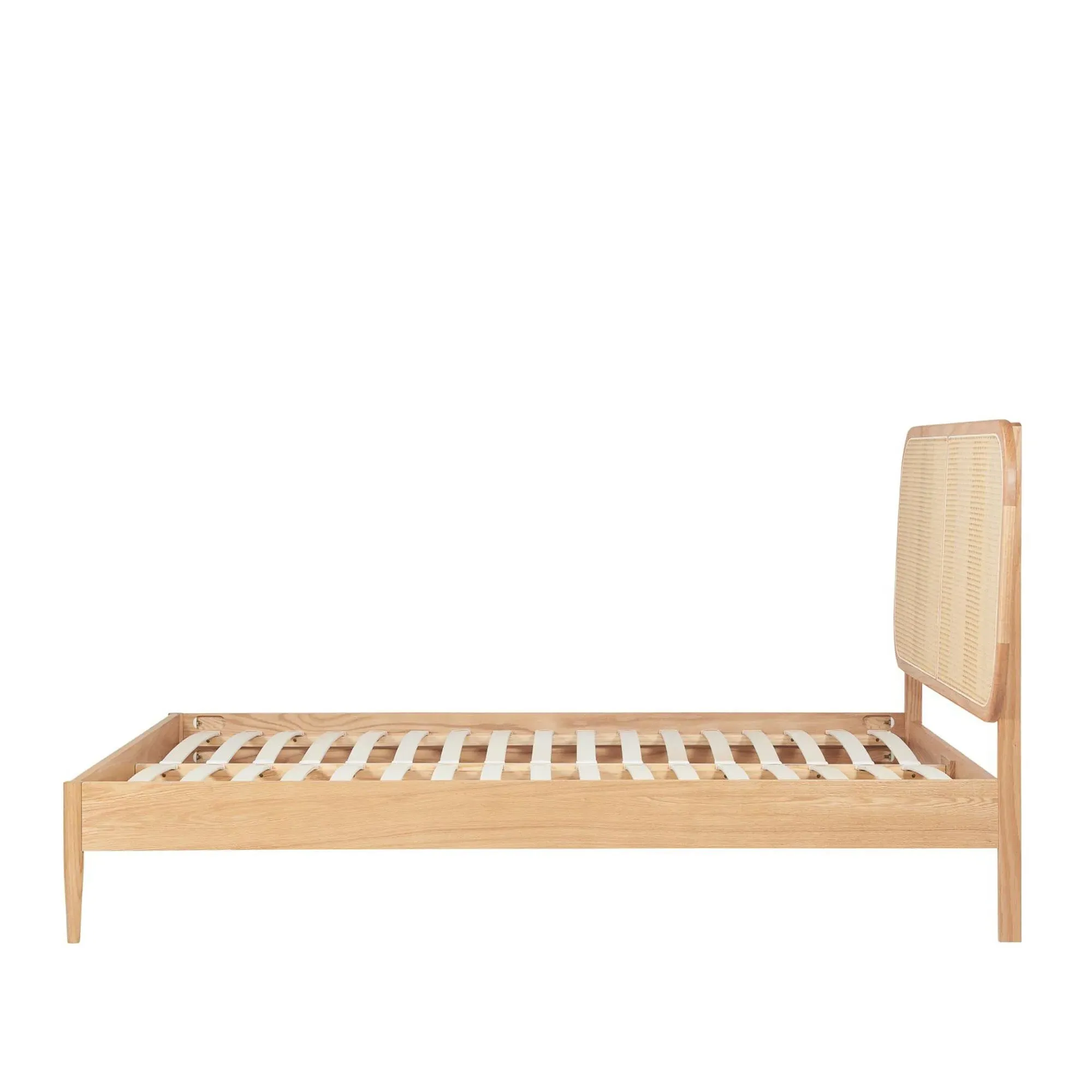 Elina Rattan Bed Frame - Oak