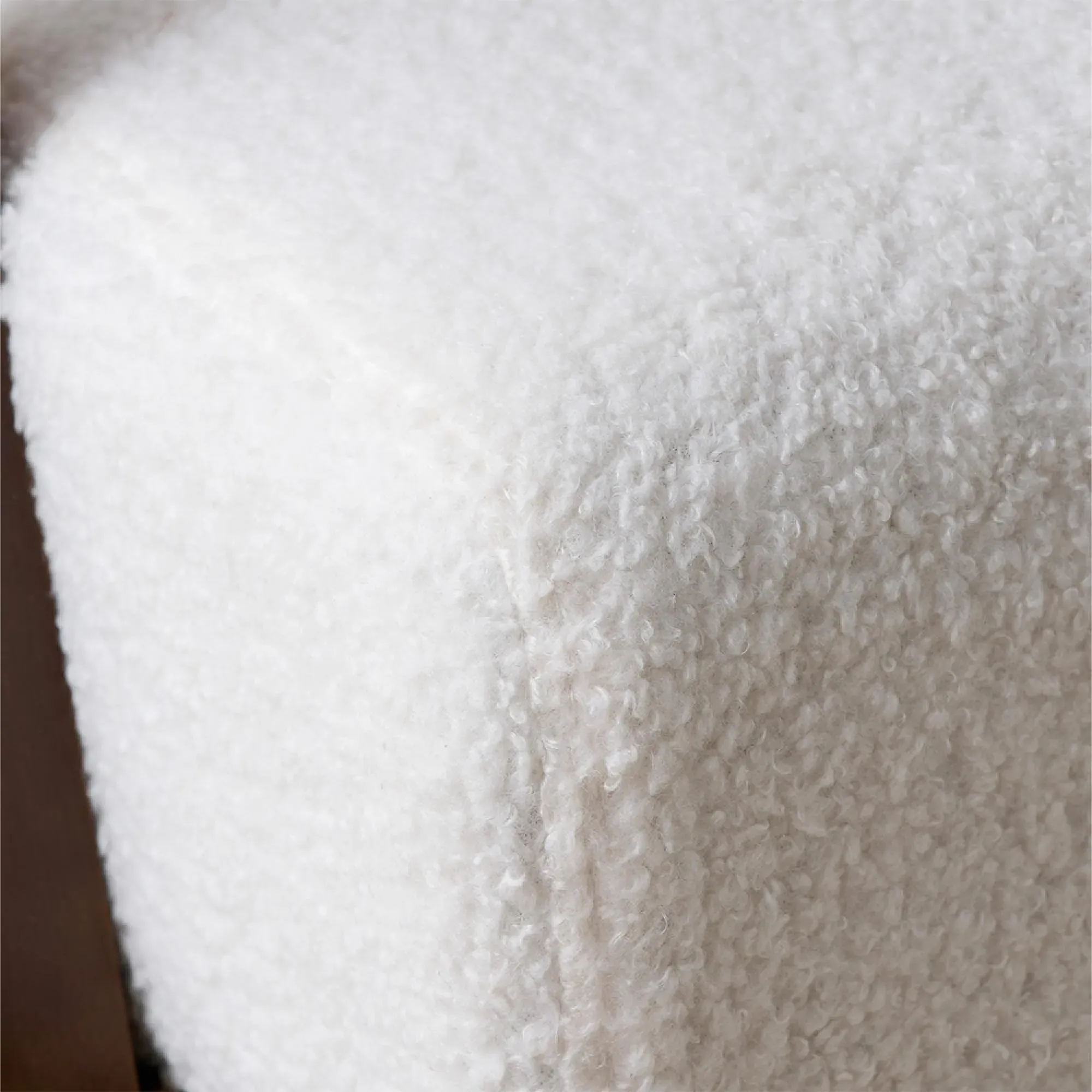 Ellwood Armchair - White, Boucle Fabric