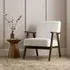 Ellwood Armchair - White, Boucle Fabric
