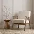 Ellwood Fabric Armchair - Cream, Oak