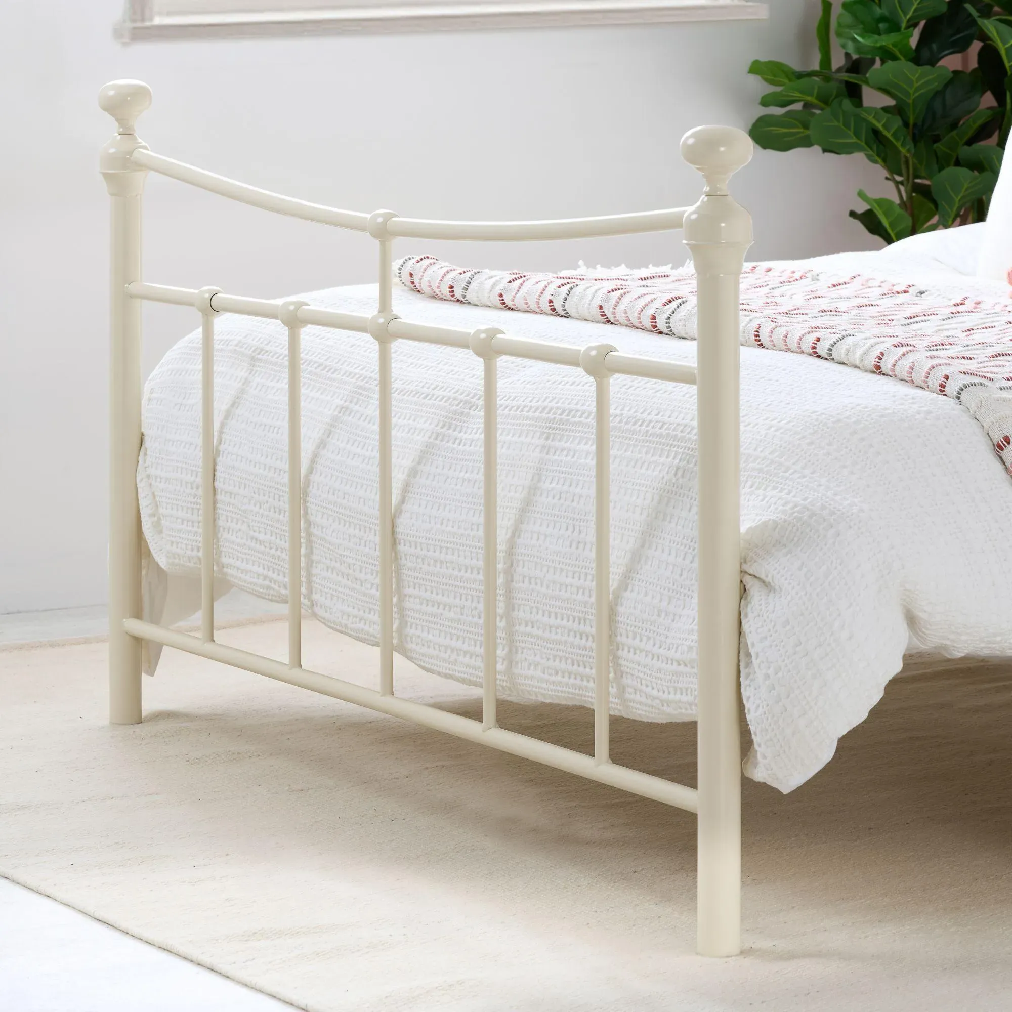 Emily Metal Bed Frame - Cream