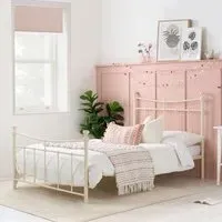 Emily Metal Bed Frame - Cream