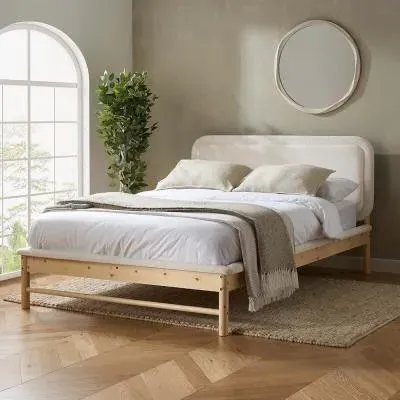 Emmi Fabric Bed - White image