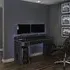 Enzo Gaming Desk - Black and Blue