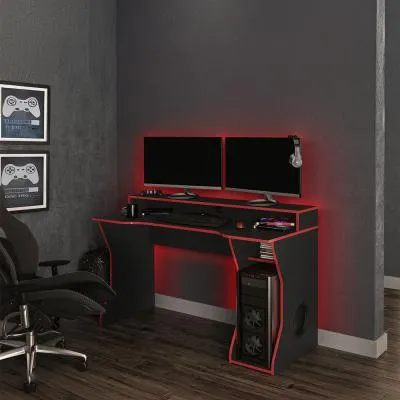 Enzo Gaming Desk - Black and Red
