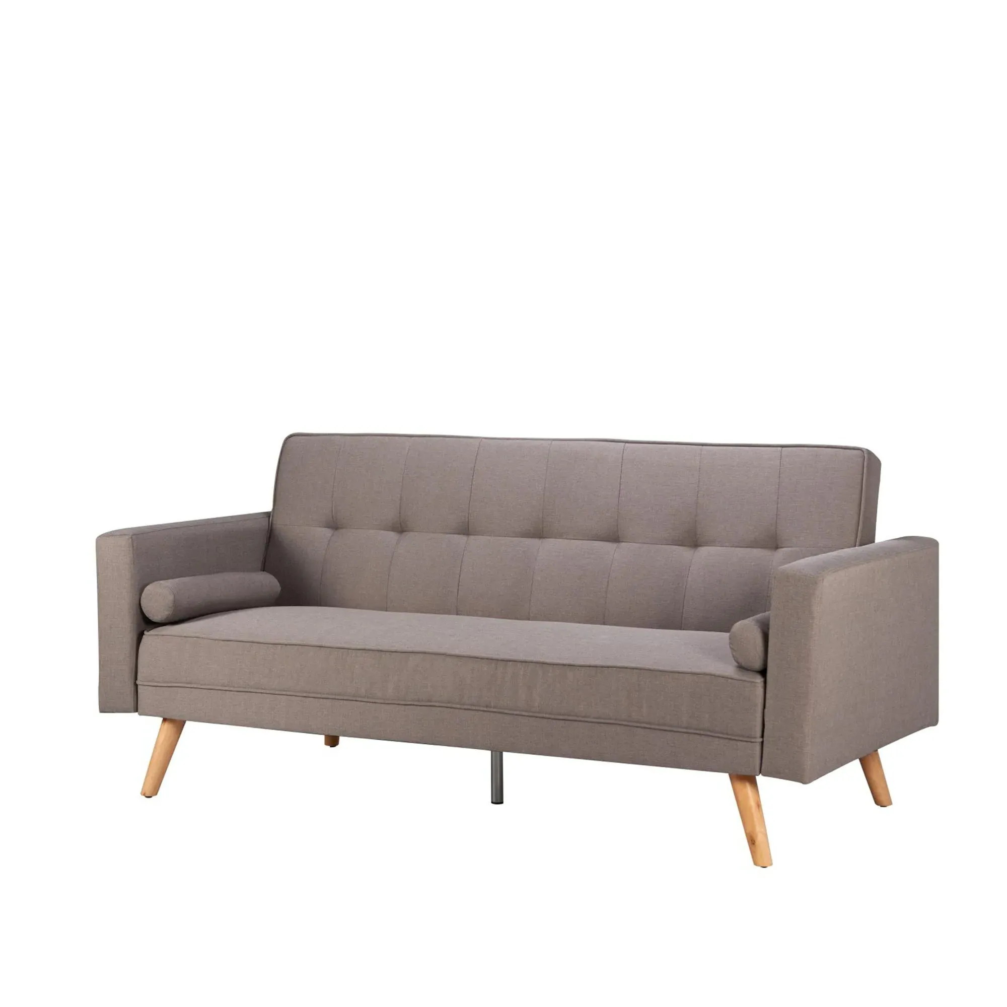 Ethan 3-Seater Click Clack Sofa Bed - Grey, Fabric