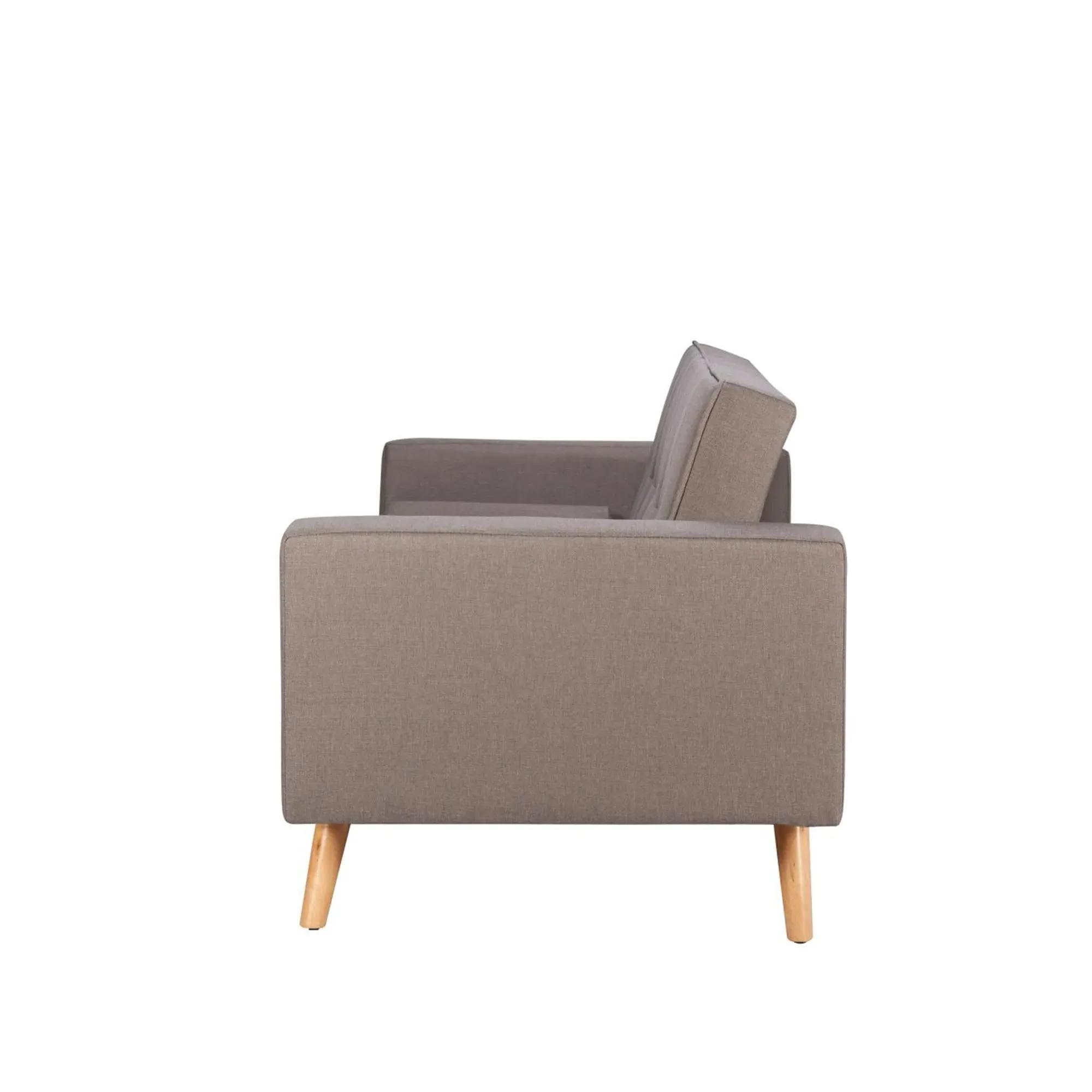 Ethan 3-Seater Click Clack Sofa Bed - Grey, Fabric