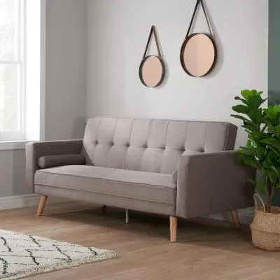 Ethan 3-Seater Click Clack Sofa Bed - Grey, Fabric image