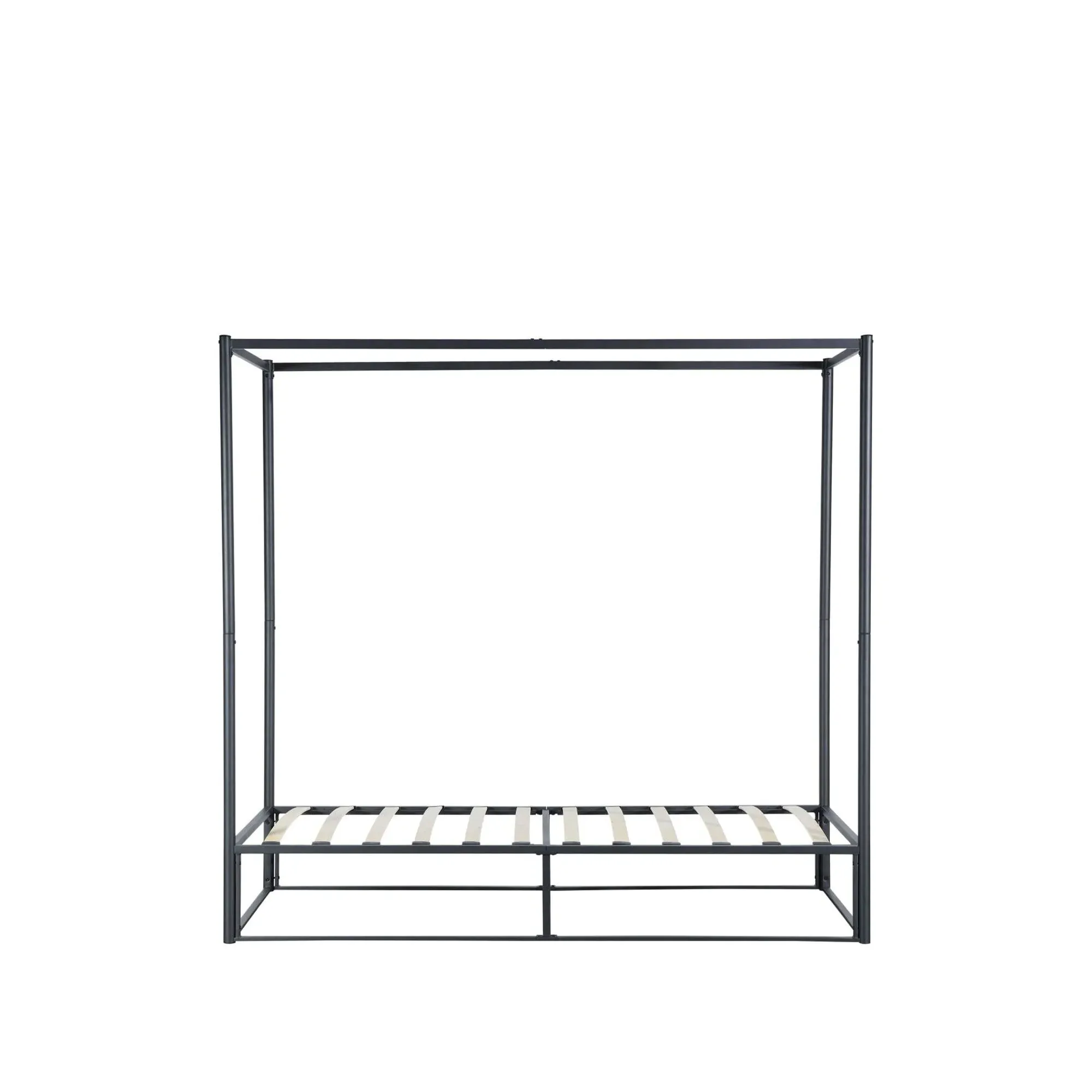 Farringdon Four Poster Bed Frame - Black, Metal