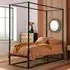 Farringdon Four Poster Bed Frame - Black, Metal