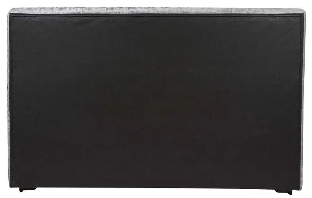 Grande Fabric Bed - Steel, Crushed Velvet