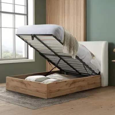 Halfden Ottoman Storage Bed - White