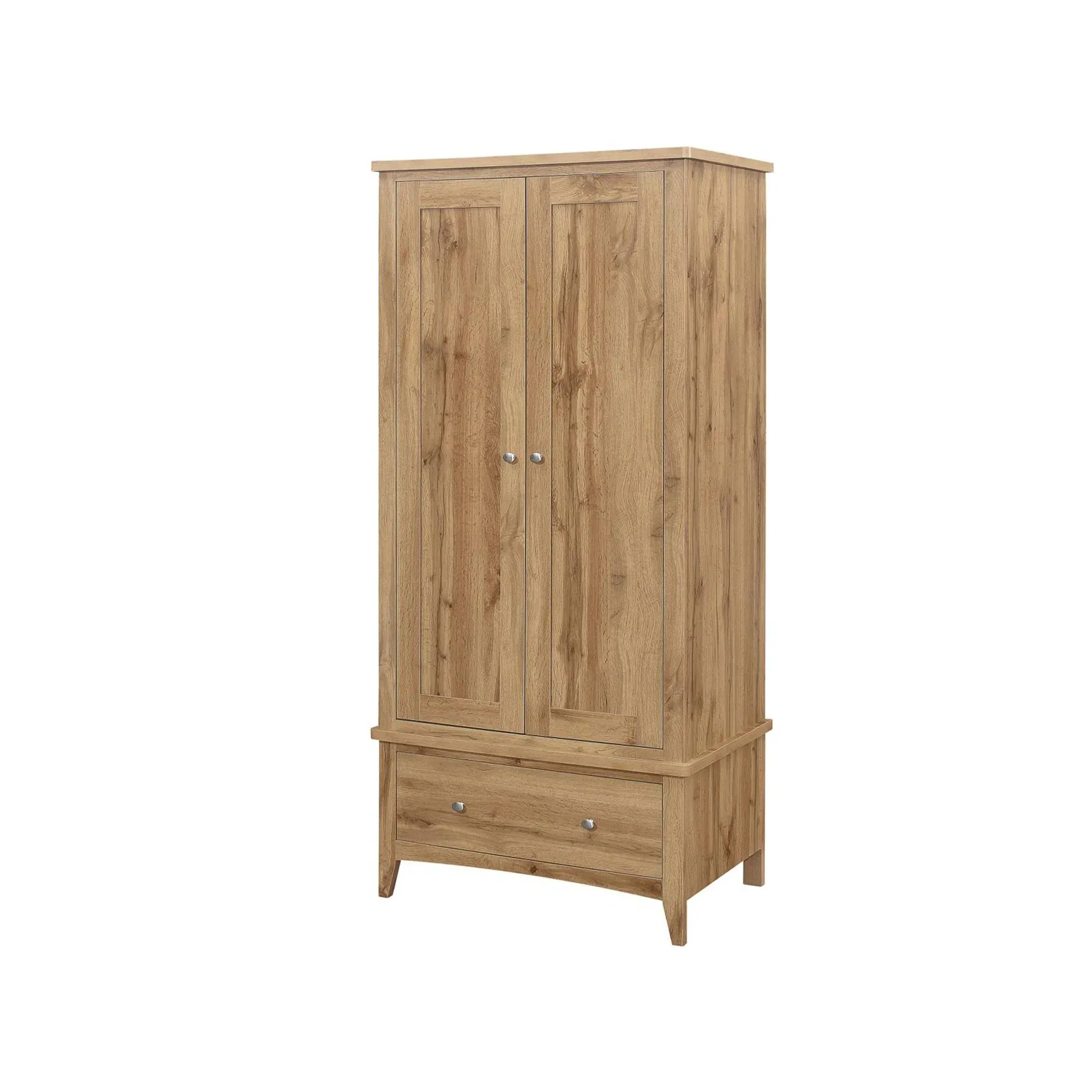 Hampstead 2 Door Wardrobe with Drawer - Oak