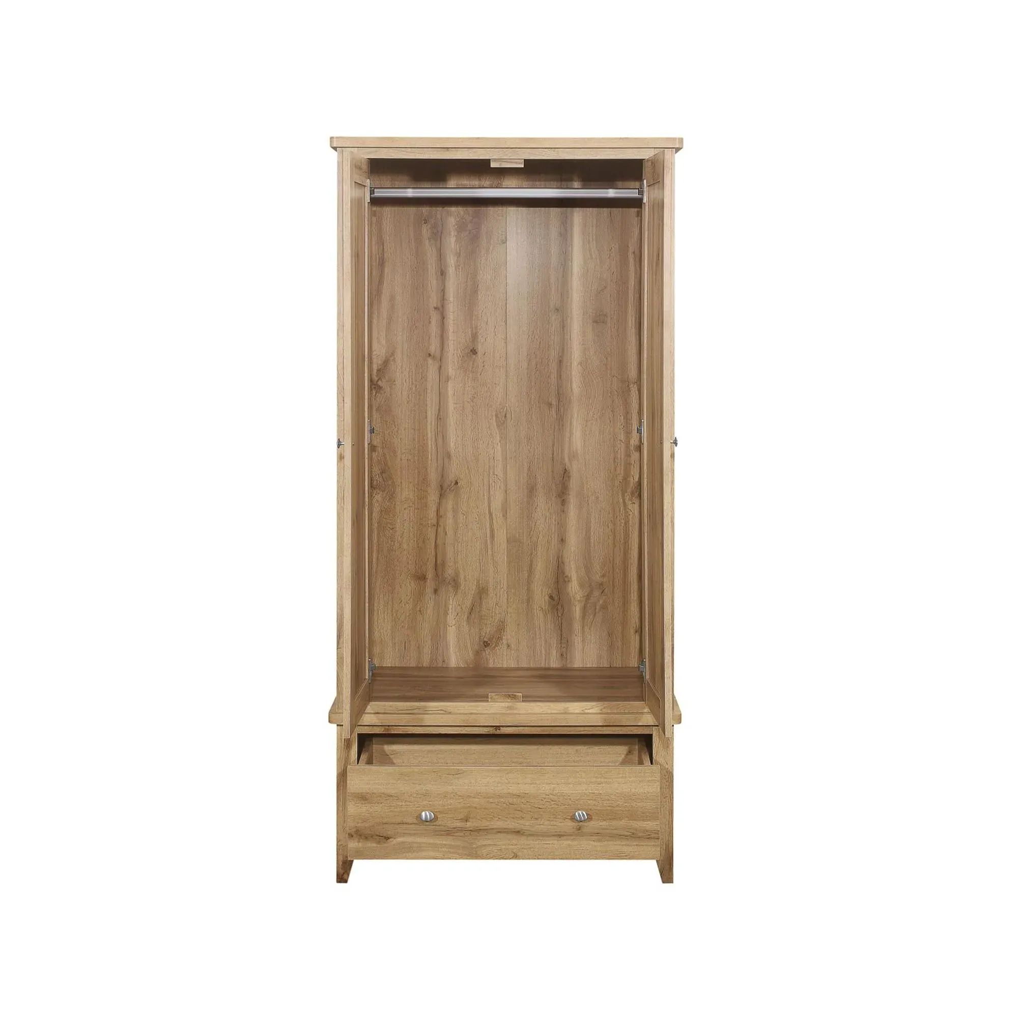 Hampstead 2 Door Wardrobe with Drawer - Oak