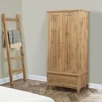 Hampstead 2 Door Wardrobe with Drawer - Oak