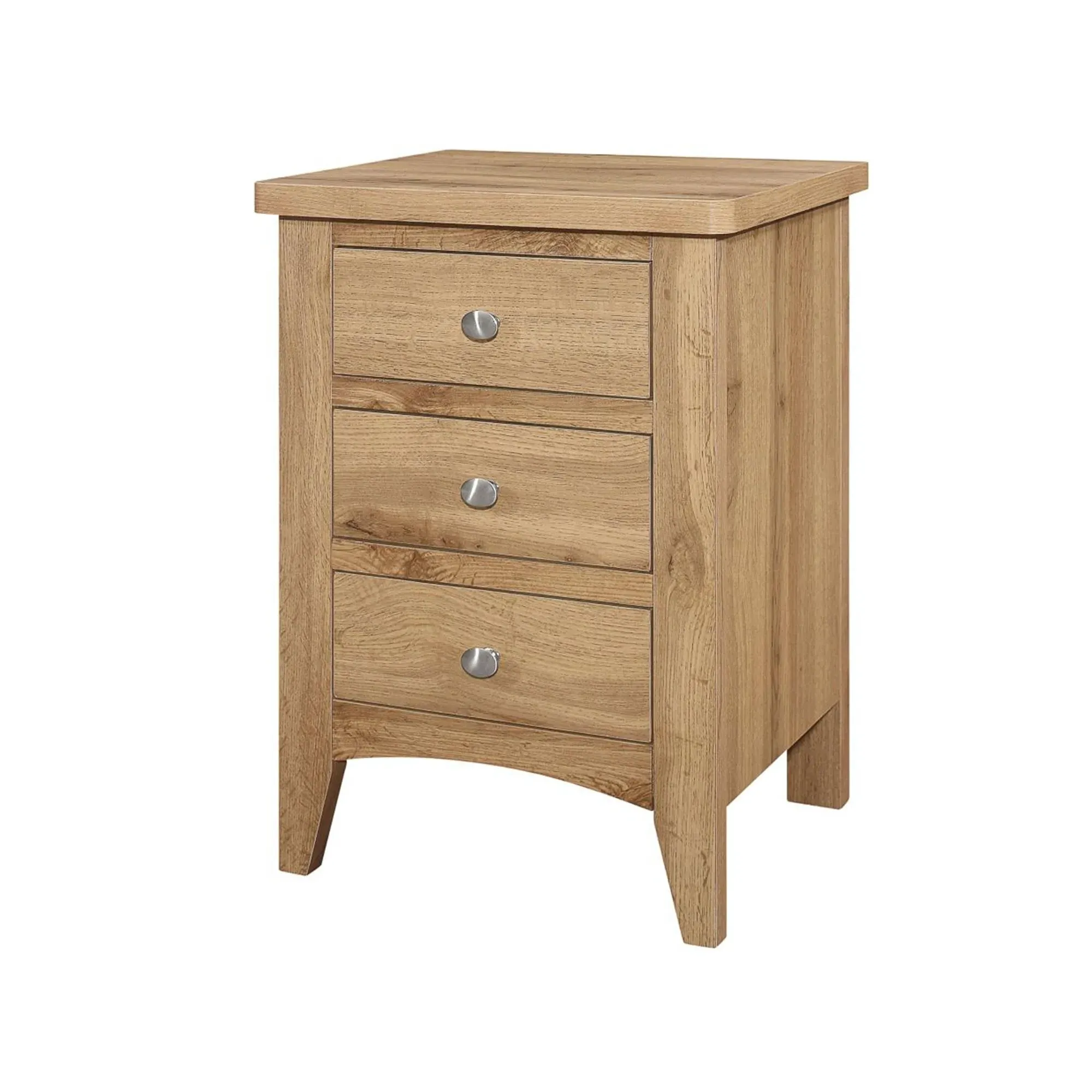 Hampstead 3 Drawer Bedside Cabinet - Oak