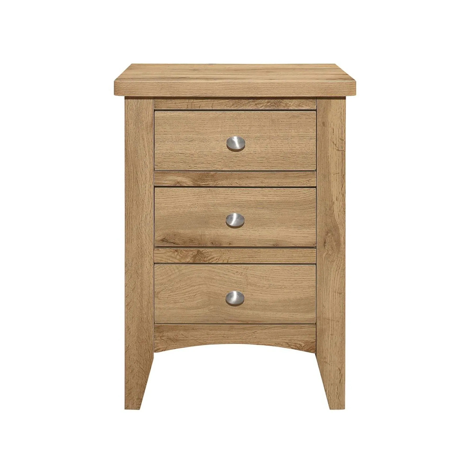 Hampstead 3 Drawer Bedside Cabinet - Oak