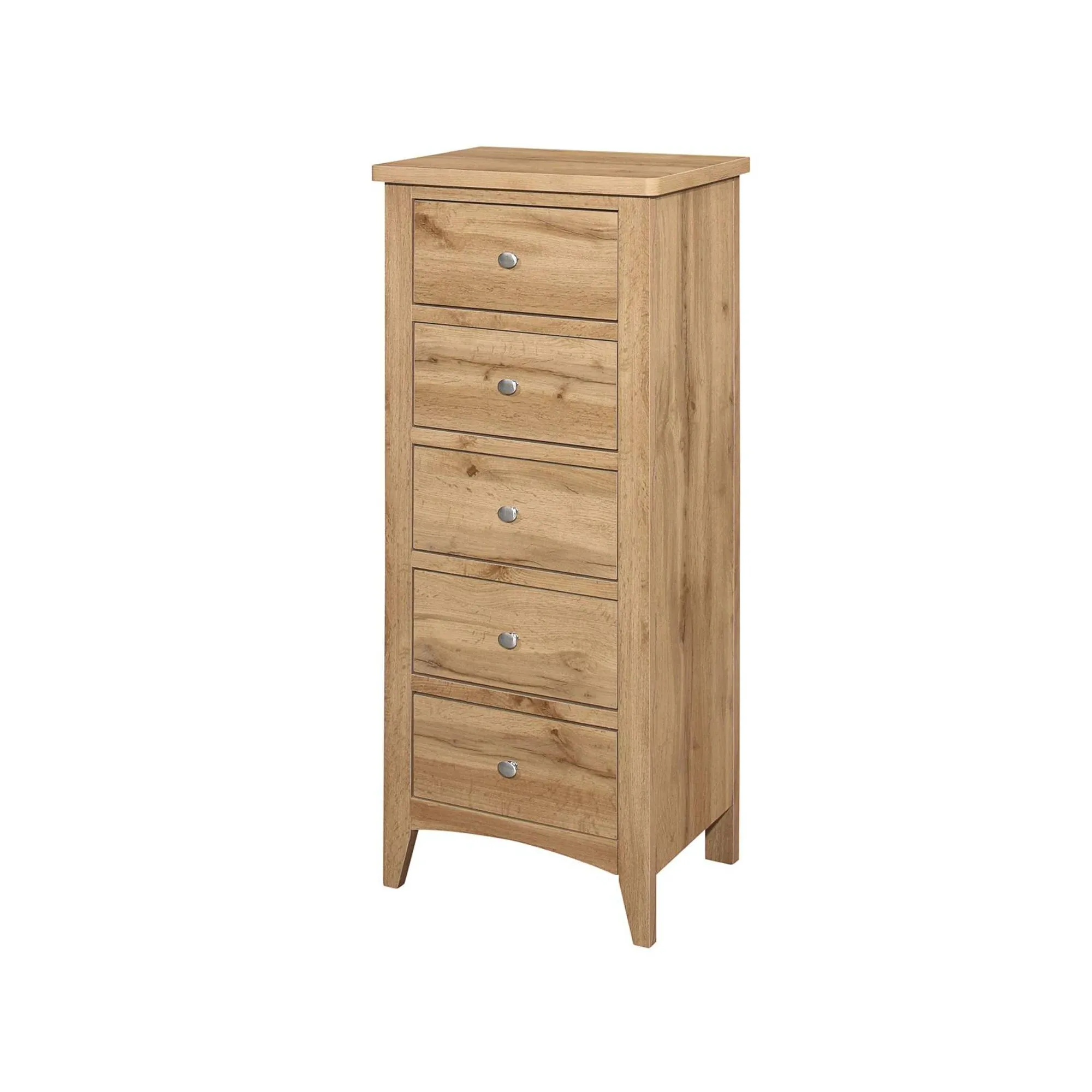 Hampstead 5 Drawer Tall Chest - Oak