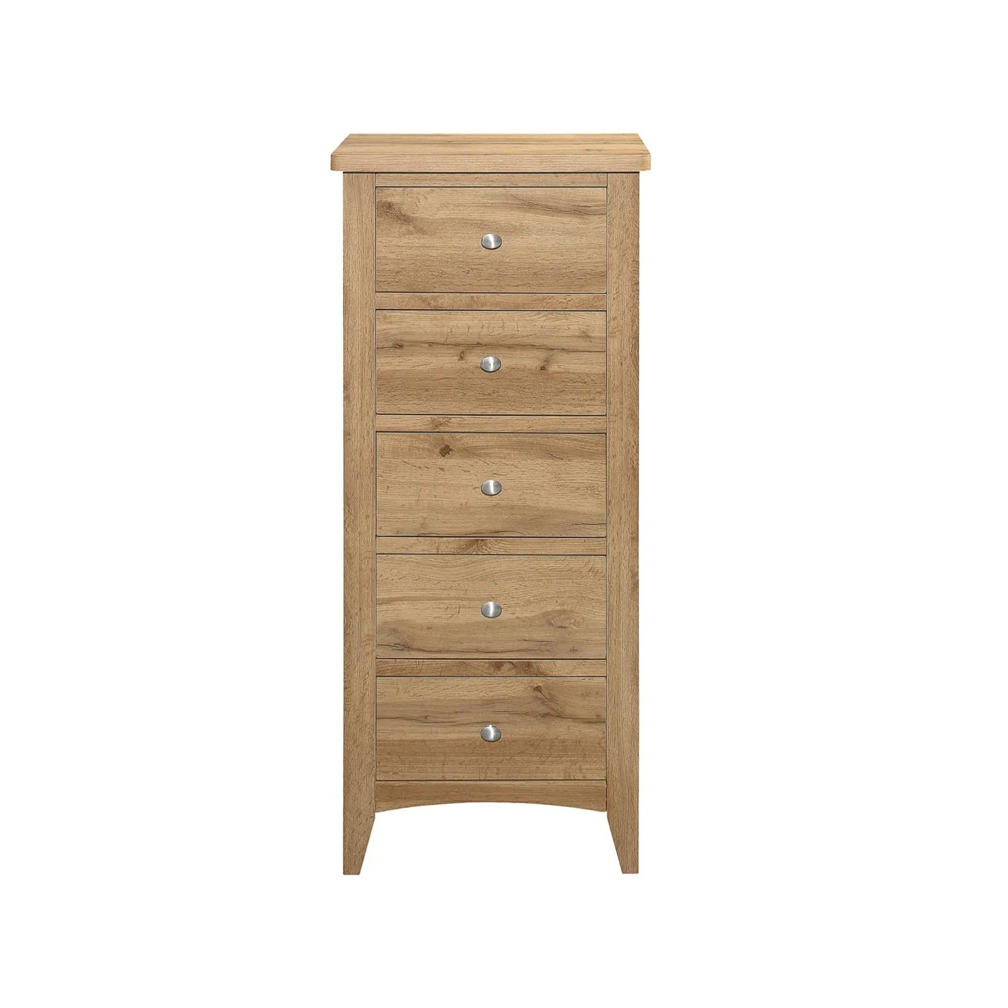 Hampstead 5 Drawer Tall Chest - Oak