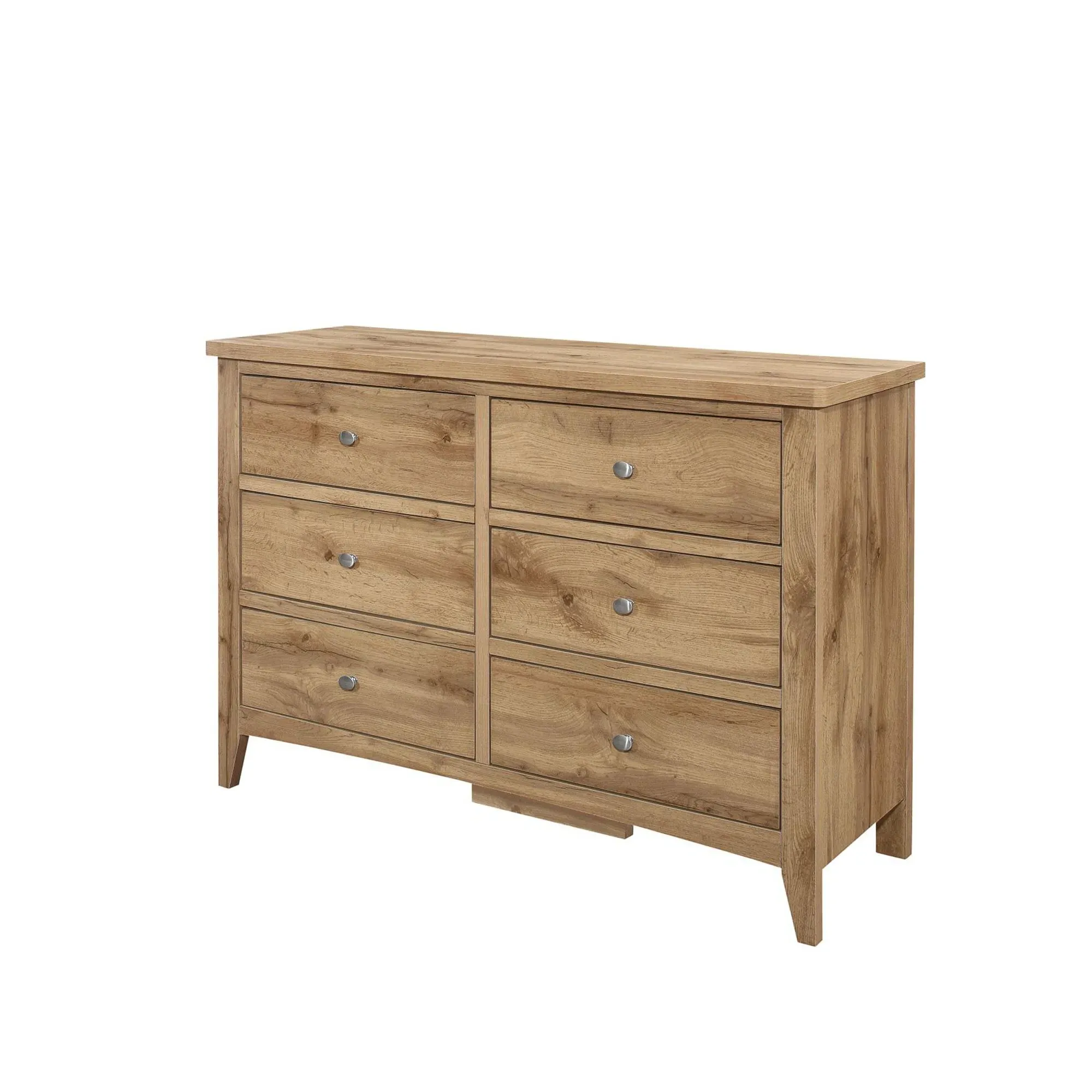 Hampstead 6 Drawer Wide Chest - Oak
