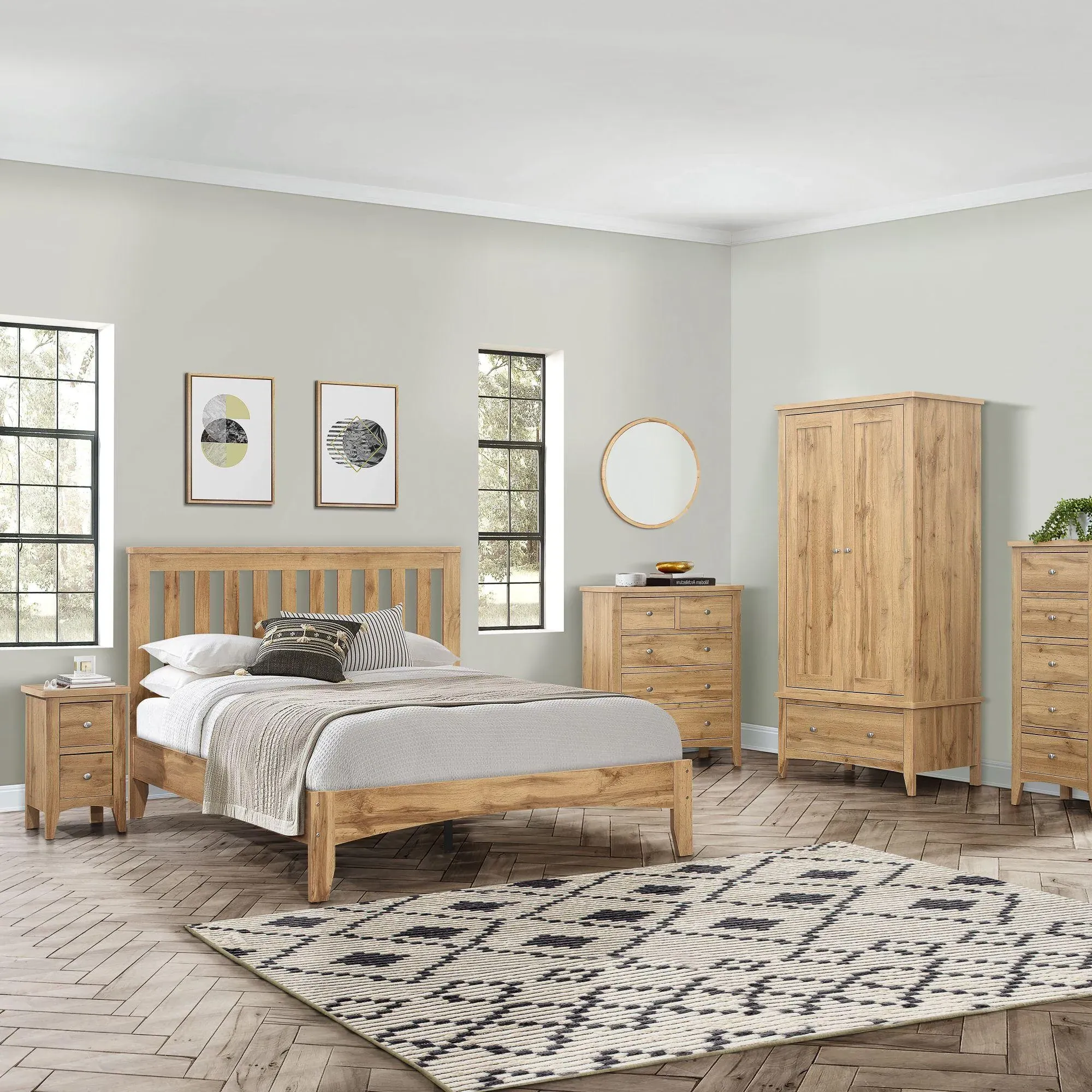 Hampstead Slatted Bed Frame - Oak