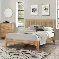 Hampstead Slatted Bed Frame - Oak