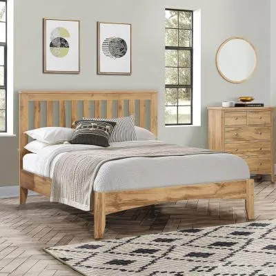 Hampstead Slatted Bed Frame - Oak