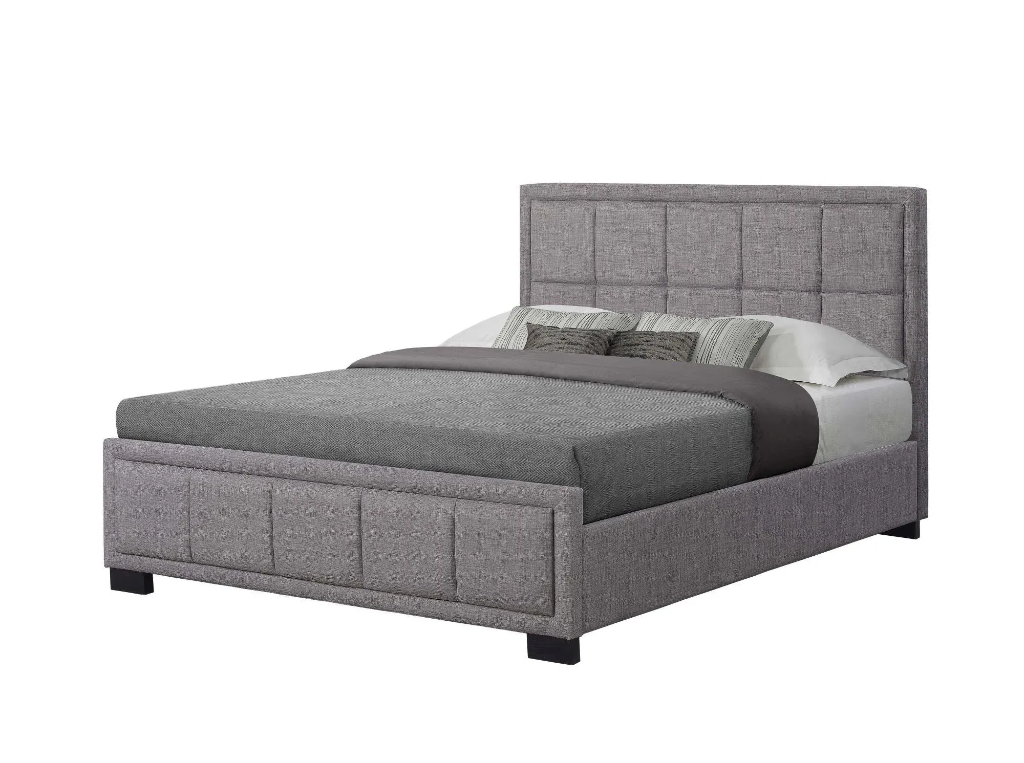 Hannover Bed Frame - Grey, Fabric