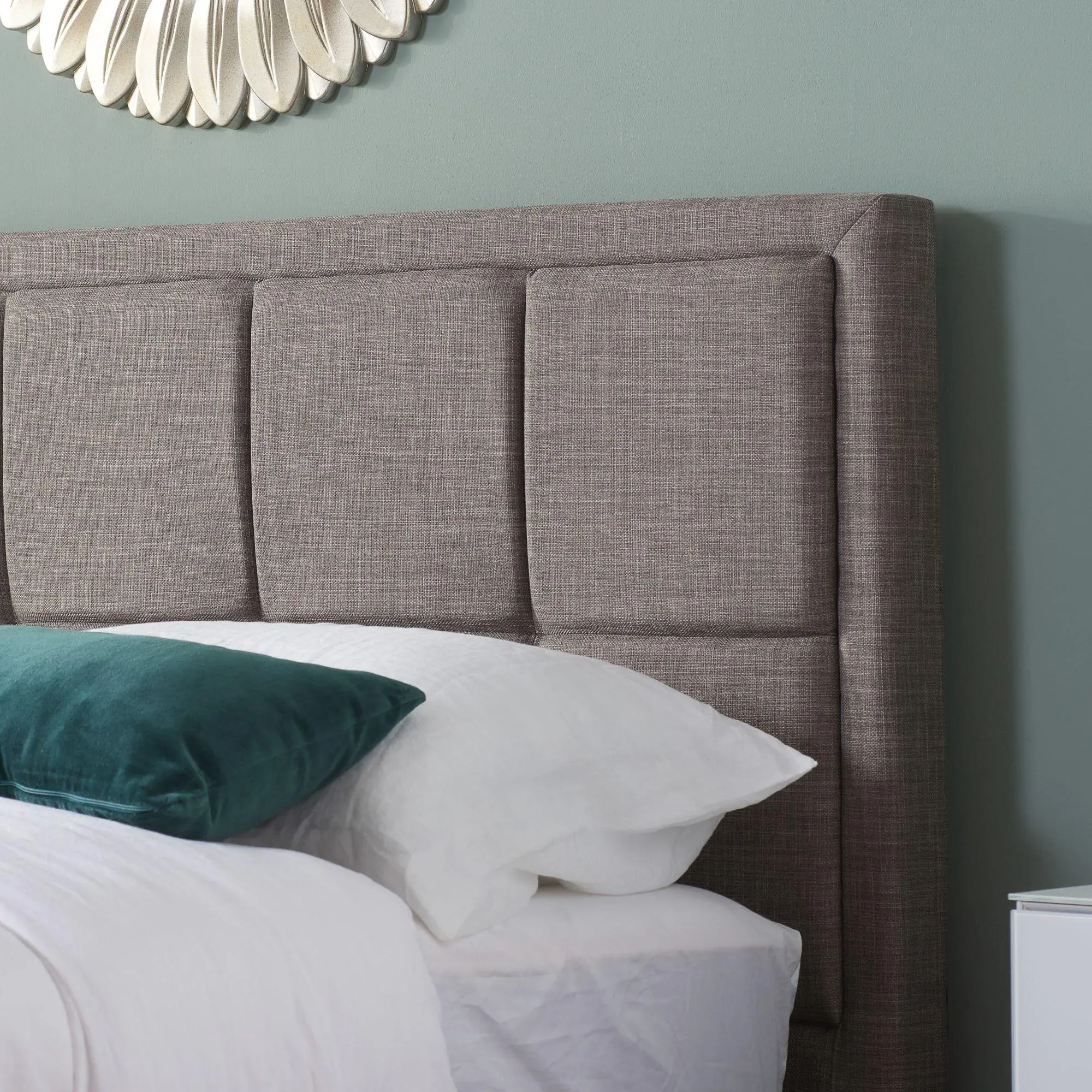 Hannover Bed Frame - Grey, Fabric