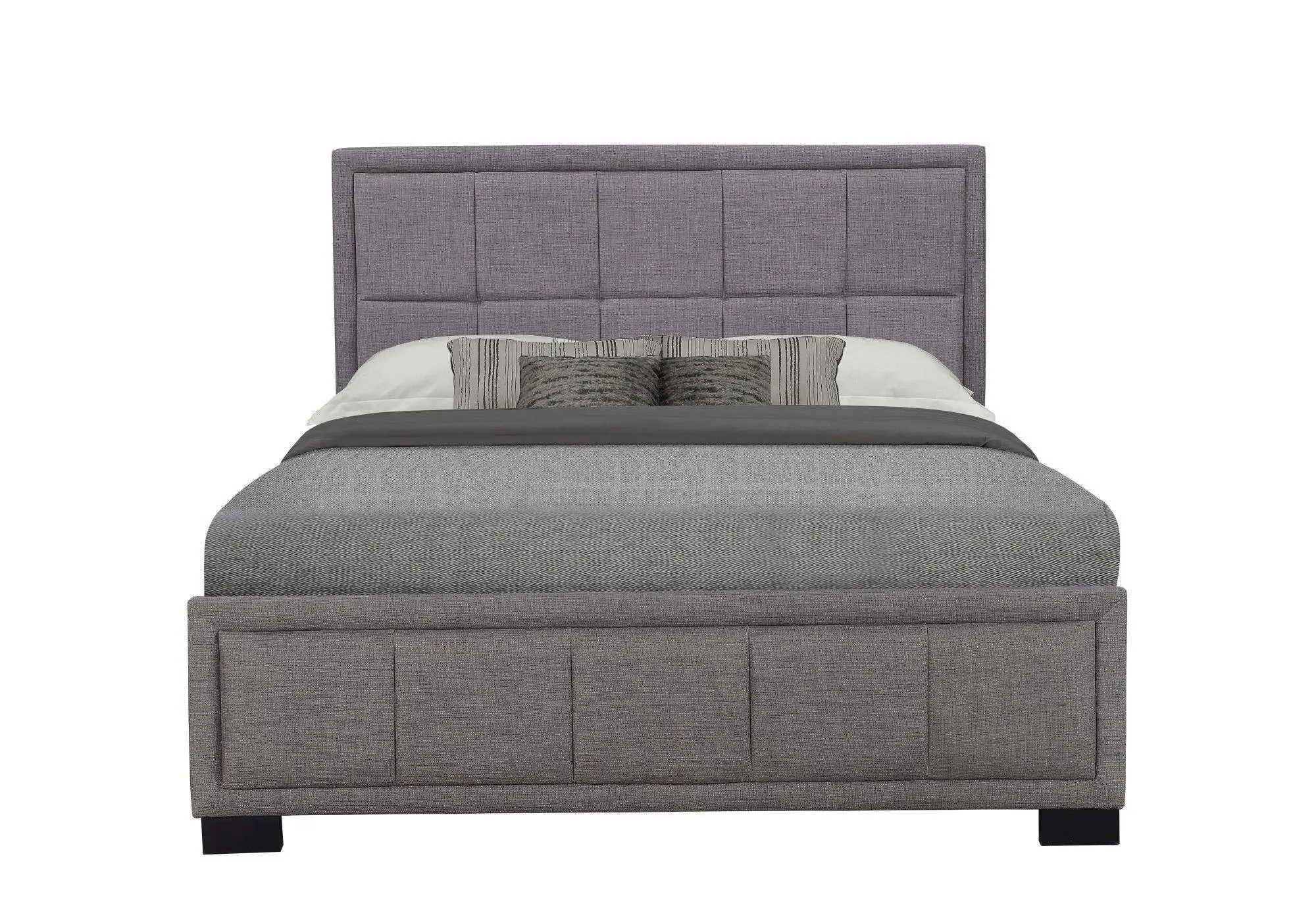 Hannover Bed Frame - Grey, Fabric